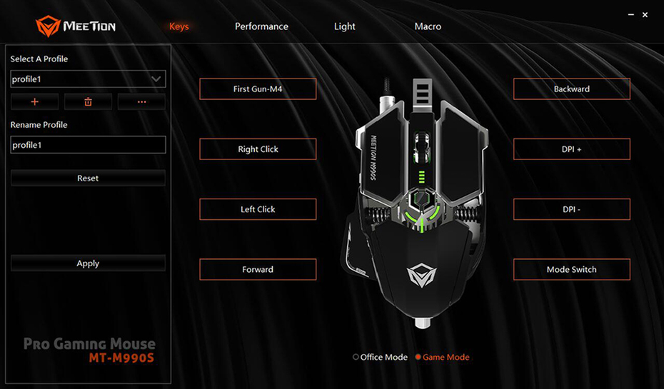 M990S Gaming Mouse Software