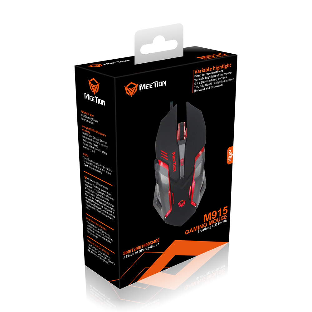 Best Buy Wholesale Pc Backlit Gamer Mouse M915 | Meetion