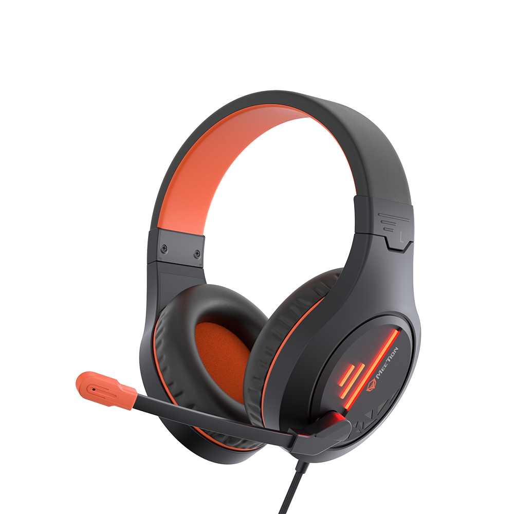 Black Orange Lightweight Stereo Backlit Gaming Headset <br> HP021