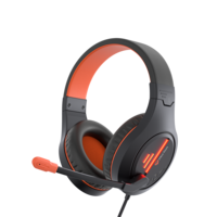 Black Orange Lightweight Stereo Backlit Gaming Headset <br> HP021
