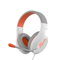 White Orange Lightweight Stereo Backlit Gaming Headset <br> HP021