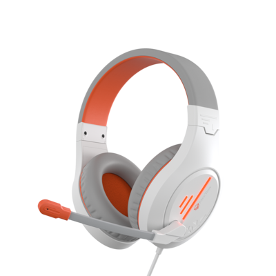 White Orange Lightweight Stereo Backlit Gaming Headset <br> HP021