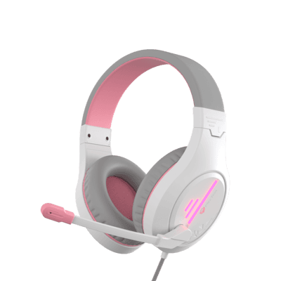 White Pink Lightweight Stereo Backlit Gaming Headset <br> HP021