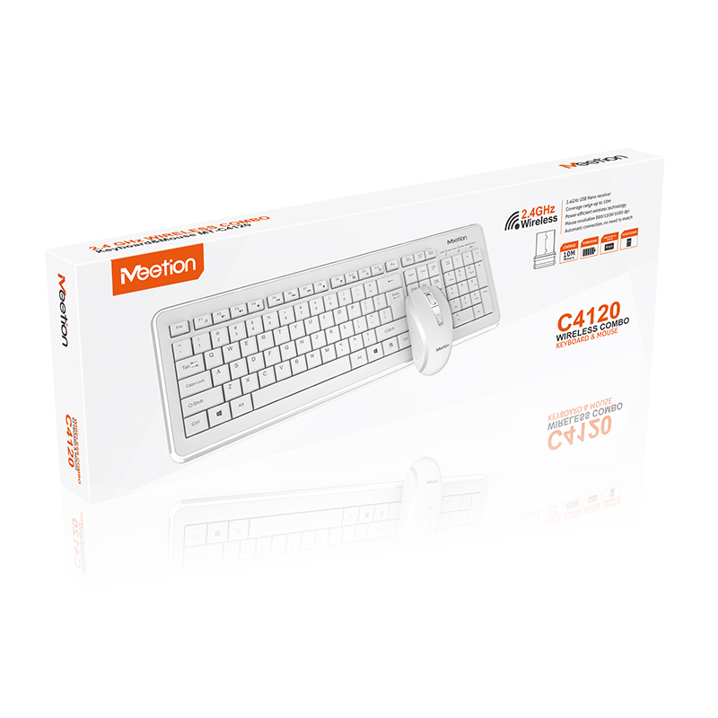 Meetion Wireless Keyboard and Mouse Bundle C4120 for Computer